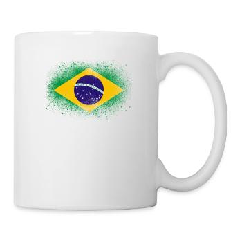 Drapeau brésilien cadeau du Brésil - Mug blanc - blanc - Droite