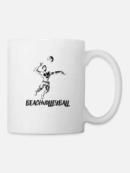 Beach volley - beach volley - volley - Mug blanc - blanc