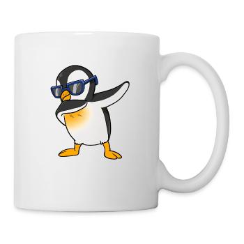 Cooler Pinguin Dab Südpol Tanz Floss Tanzschritt - Tasse - Weiß - Rechts
