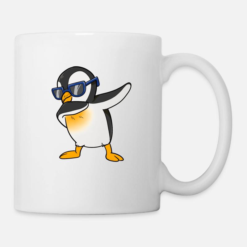 Cooler Pinguin Dab Südpol Tanz Floss Tanzschritt - Tasse - Weiß