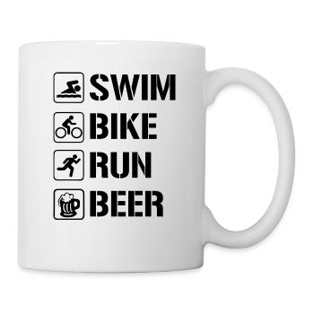 Bière de triathlon - Mug blanc - blanc - Droite
