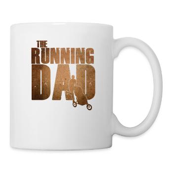 Joggen Laufen Marathon Vatertag Vater Dad Geschenk - Tasse - Weiß - Rechts