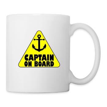 Captain on board anchor, Captain, birthday party, - Mug - white - Right