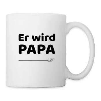 Schwangerschaft verkünden Baby Party TShirt für - Tasse - Weiß - Rechts