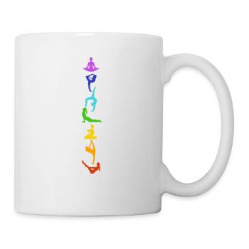 7 Chakra Yoga Kundalini Hatha Meditation Gift - Mug - white - Right