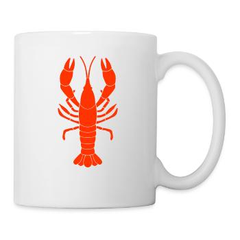 Tan crayfish retro fresh water cooking kajun crawfish - Mug - white - Right