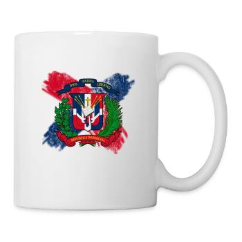 Dominikanische Republik Regenwald Dominikaner Flag - Tasse - Weiß - Rechts
