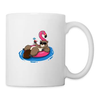 Bieber Urlaub Ferien Sommer Geschenk - Tasse - Weiß - Rechts