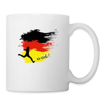 Go Girls Germany / Deutschland Frauen Fussball - Tasse - Weiß - Rechts