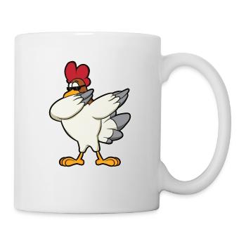 Funny dabbing chicken rooster animal lover gift animal - Mug - white - Right