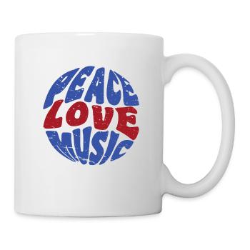 Peace Love Music Hippie Festival Music - Mug - white - Right