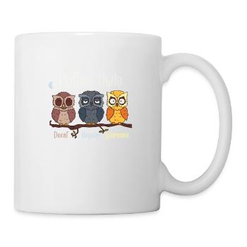 Funny Coffee Owls, coffee drinker gift - Mug - white - Right