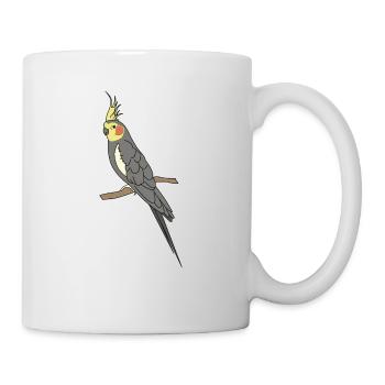 Cockatiel Angeblich Strauß, GawkClothing, Ornitolo - Tasse - Weiß - Rechts