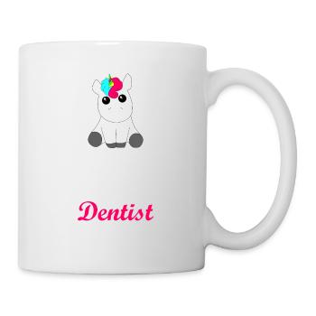 magical dentist tooth fairy, dental floss, cave, toothbrush - Mug - white - Right