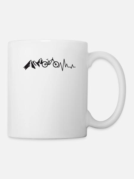MTB Mountainbike Biker Berge Vintage Geschenk - Tasse - Weiß