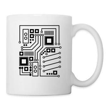 Cadeau de chemise d'ordinateur de carte de processeur d'unité centrale - Mug blanc - blanc - Droite