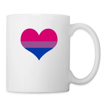 Drapeau Fierté Bisexuelle - Mug blanc - blanc - Droite