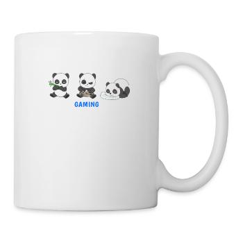 Panda Bear Gamer Eating Gaming Sleeping Video Game - Mug - white - Right