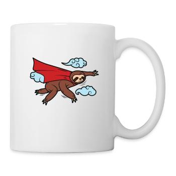 Sloth Superhero Super Faules Faultier Superheld - Tasse - Weiß - Rechts
