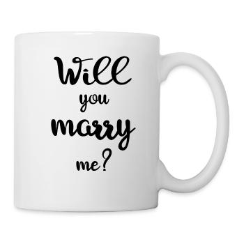 Willst du mich heiraten? - Tasse - Weiß - Rechts