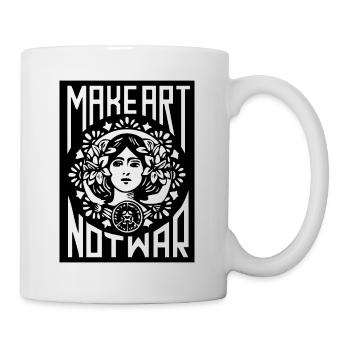 Faire de l'art pas la guerre - Mug blanc - blanc - Droite