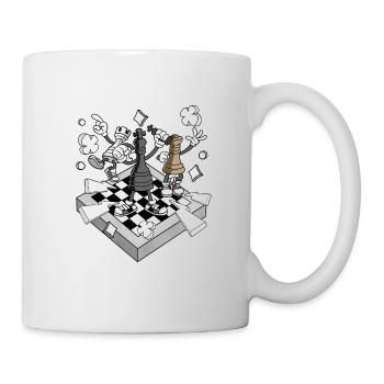 Jeu d'échecs Fight Fighter Chessboard Puzzle Game - Mug blanc - blanc - Droite