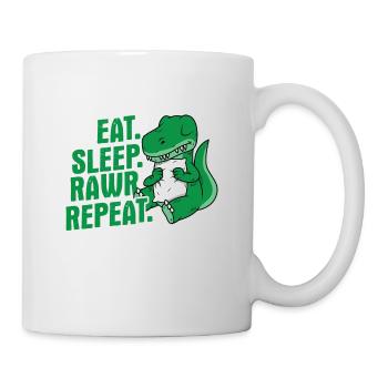 Eat Sleep Rawr Repeat Sweet Dinosaur Gift - Mug - white - Right