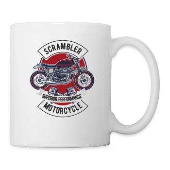 Scrambler Motorcycle Motorrad Bike - Tasse - Weiß - Rechts