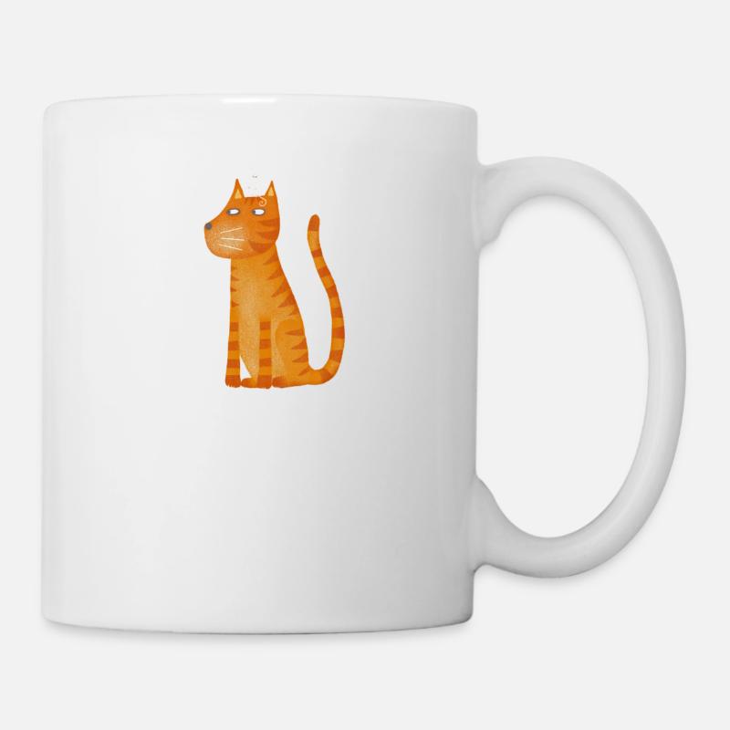 ginger cat and mouse - Tasse - Weiß