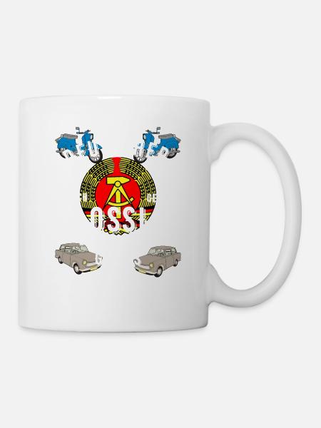 Deutscher durch Geburt Ossi durch Gnade Gottes - Tasse - Weiß