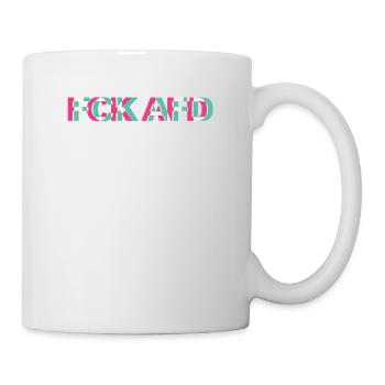 FCK AFD NZS Gegen Rassismus Faschismuss Glitch - Tasse - Weiß - Rechts