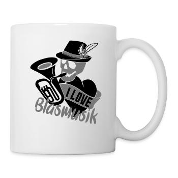 J’aime la musique de soufflage - Mug blanc - blanc - Droite