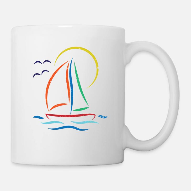 Sailing Boat Sailing Windsurfing - Mug - white
