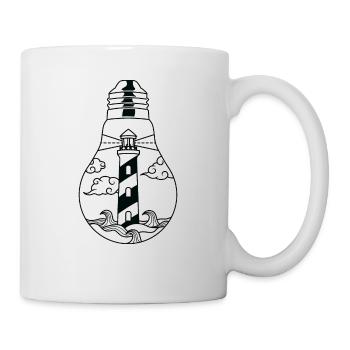 Leuchtturm Küste - Tasse - Weiß - Rechts