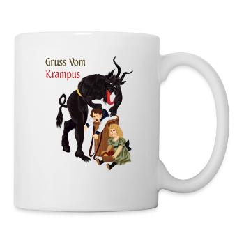 Gruss Vom Krampus Weihnachten Ugly Christmas - Tasse - Weiß - Rechts