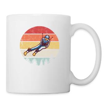 Ski rétro ski skieur cadeau ski - Mug blanc - blanc - Droite
