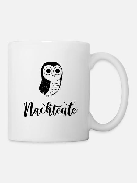 nachtaktive Nachteule - Tasse - Weiß