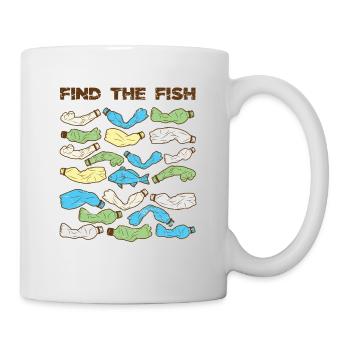 Find the Fish Plastic Fish Pollution - Mug - white - Right