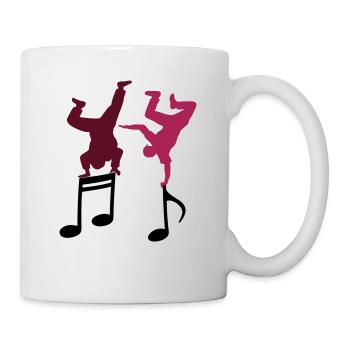 Tänzer mit Musik Noten - Tanzen tänzer Tanz - Tasse - Weiß - Rechts