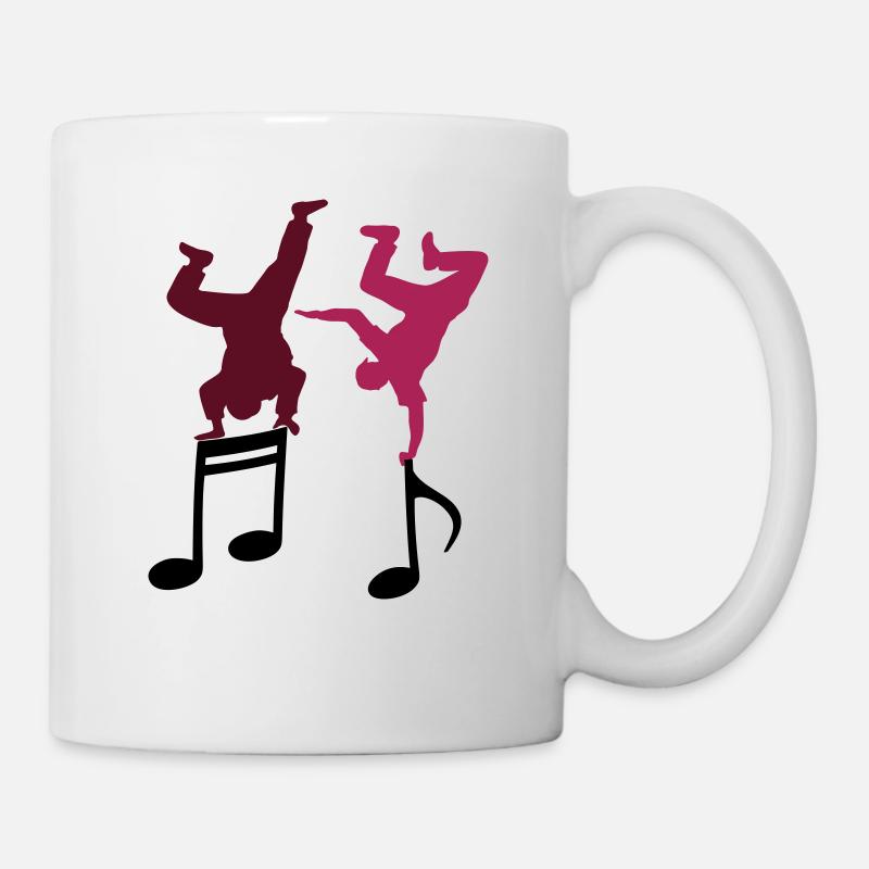 Tänzer mit Musik Noten - Tanzen tänzer Tanz - Tasse - Weiß