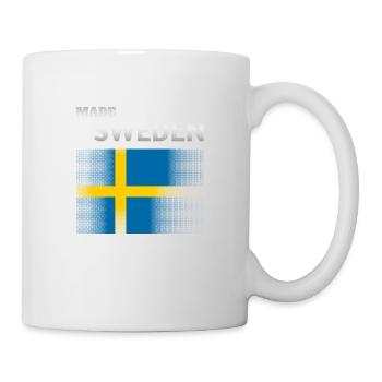 Schweden made in geboren Fahne schwedisch - Tasse - Weiß - Rechts