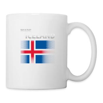Island made in geboren Fahne isländisch - Tasse - Weiß - Rechts