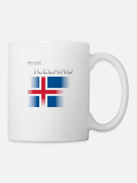 Islande faite au drapeau islandais - Mug blanc - blanc