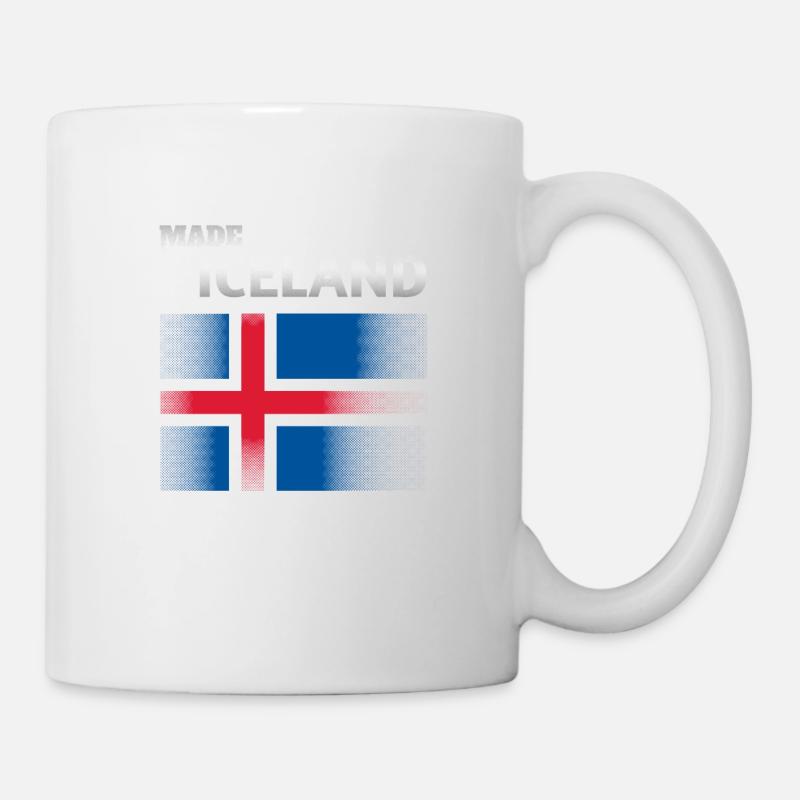Islande faite au drapeau islandais - Mug blanc - blanc