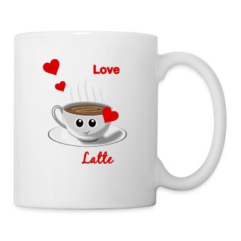 I Love You A Latte - Valentine's Day love gift - Mug - white - Right