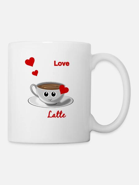 I Love You A Latte - Valentinstag Liebe Geschenk - Tasse - Weiß