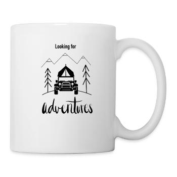 Dachzelten | Auto Camper | Camping | Mikro Camper - Tasse - Weiß - Rechts