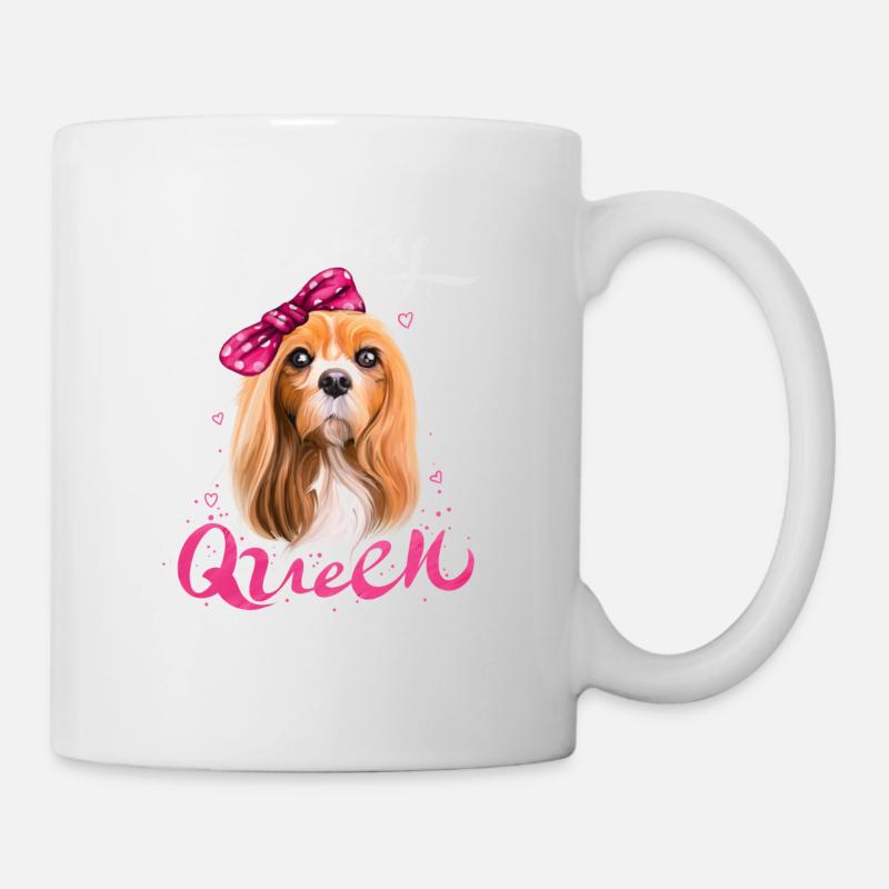 BEAUTY QUEEN Cavalier King Charles Spaniel shirt - Mug - white