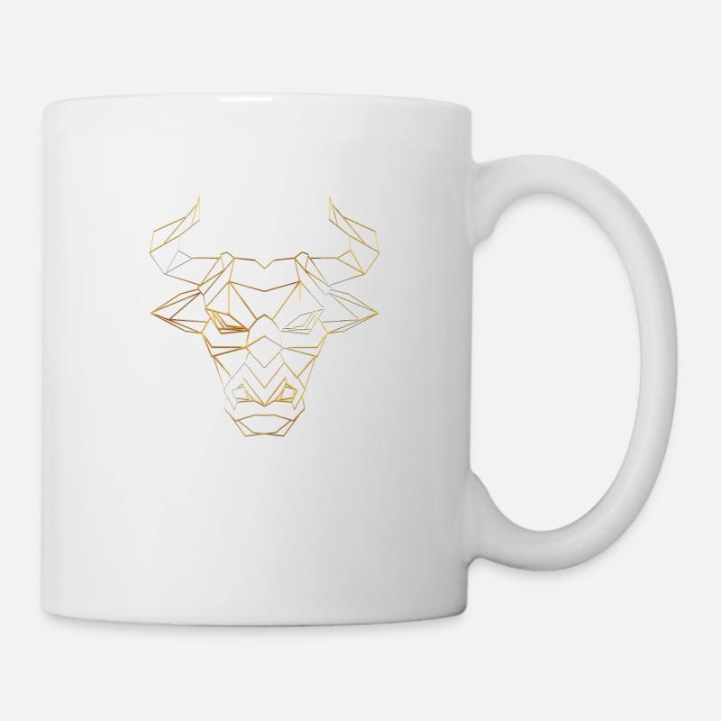 Taureau taureau polygone zodiaque boeuf - Mug blanc - blanc