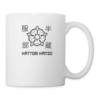 hattori hanzo kanji with japanese style crest - Mug - white - Right